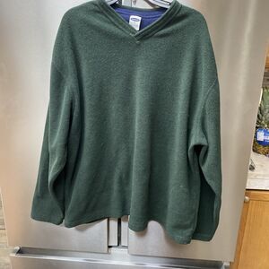 Old Navy Cozy Waffle Knit Crew Neck Sweater Cotton Stretch Pullover Green Men XL